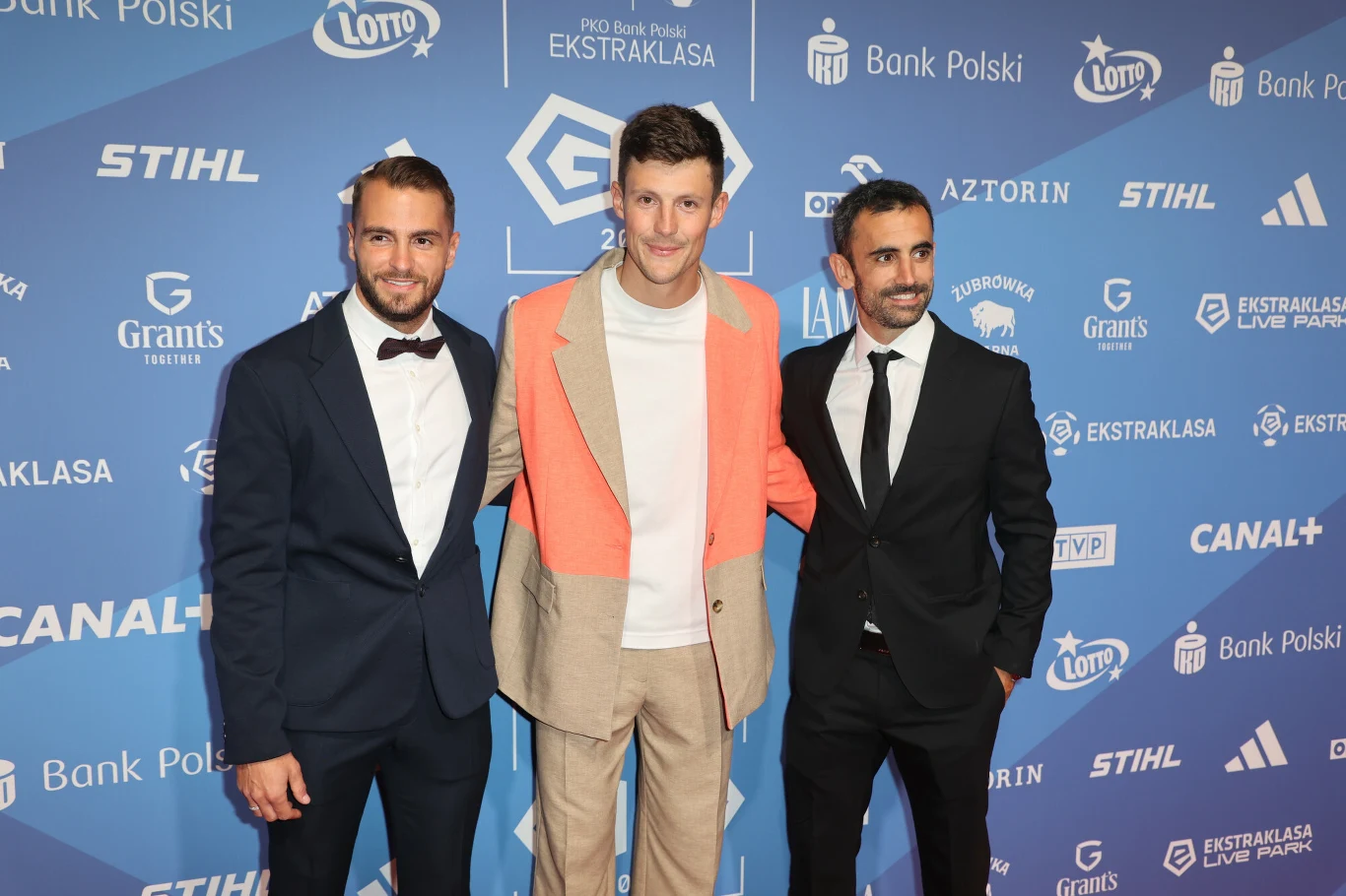 Jesus Imaz, Marc Gual i Zlatan Alomerovic na Gali Ekstraklasy