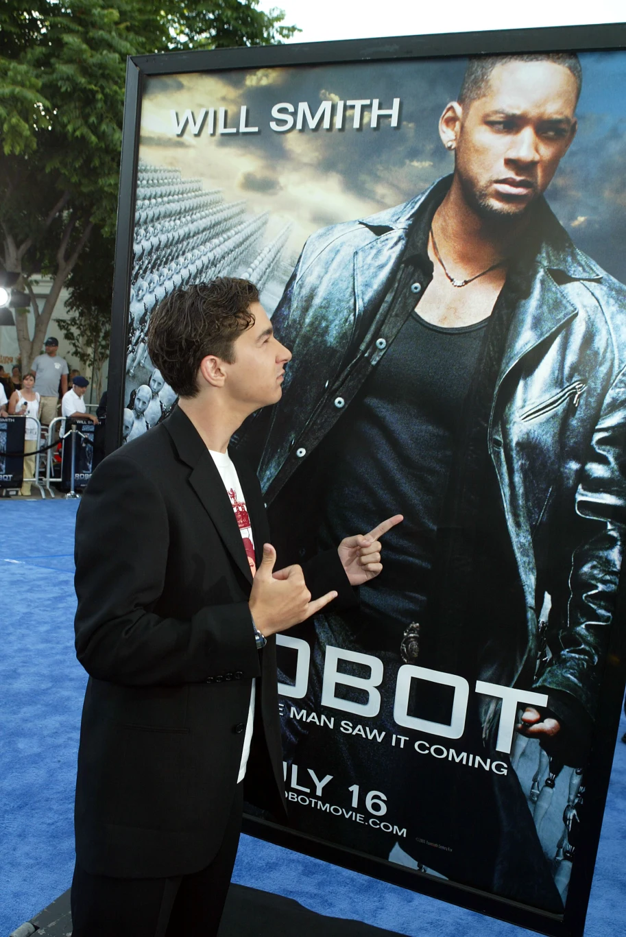 Shia na premierze filmu "Ja, Robot"