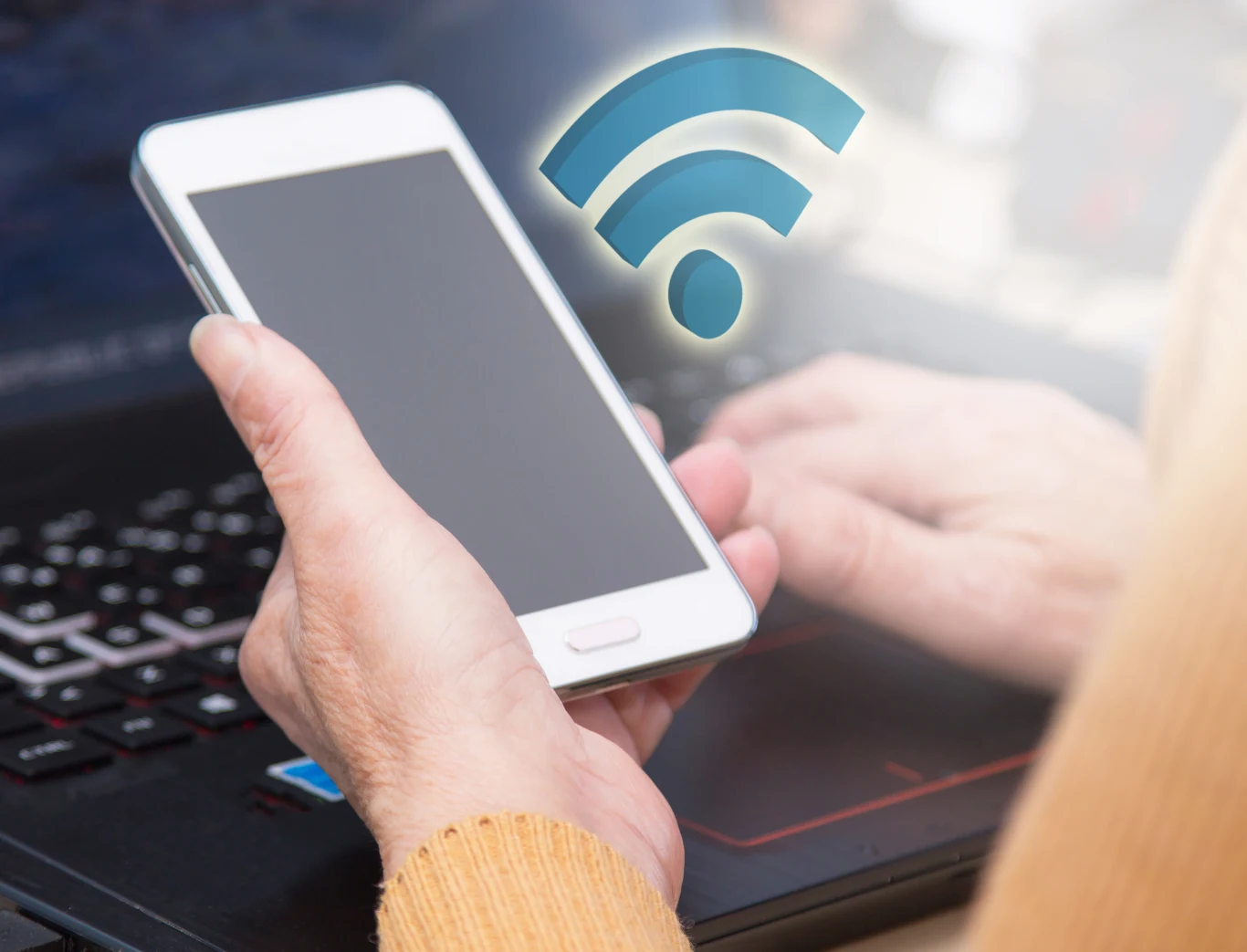 Hasłem do Wi-Fi możesz podzielić się wykorzystując do tego telefon podłączony do sieci. Hasłem do Wi-Fi możesz podzielić się wykorzystując do tego telefon podłączony do sieci.