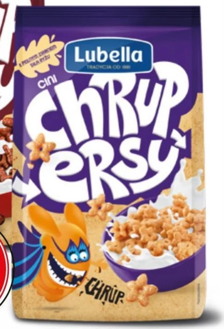 Lubella Chrupersy Chrupki z ryżu i kukurydzy w kształcie gwiazdek o smaku cynamonowym 200 g