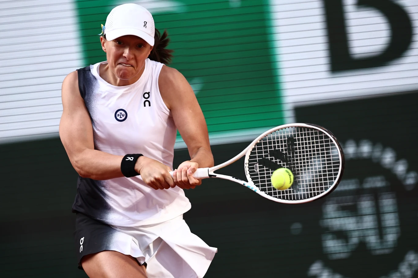 Iga Świątek podczas meczu Roland Garros