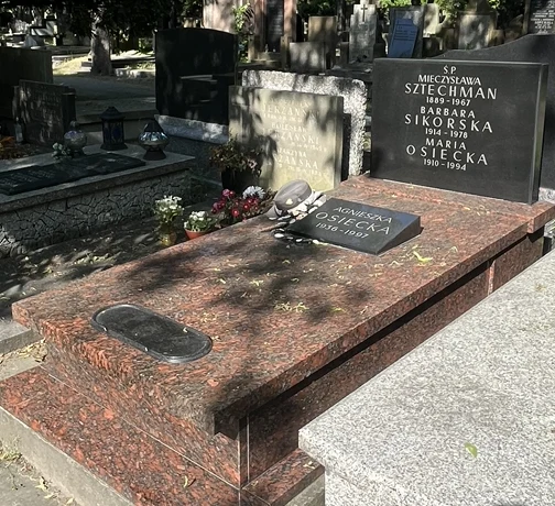 Grób Agnieszki Osieckiej na warszawskim cmentarzu Grób Agnieszki Osieckiej na warszawskim cmentarzu