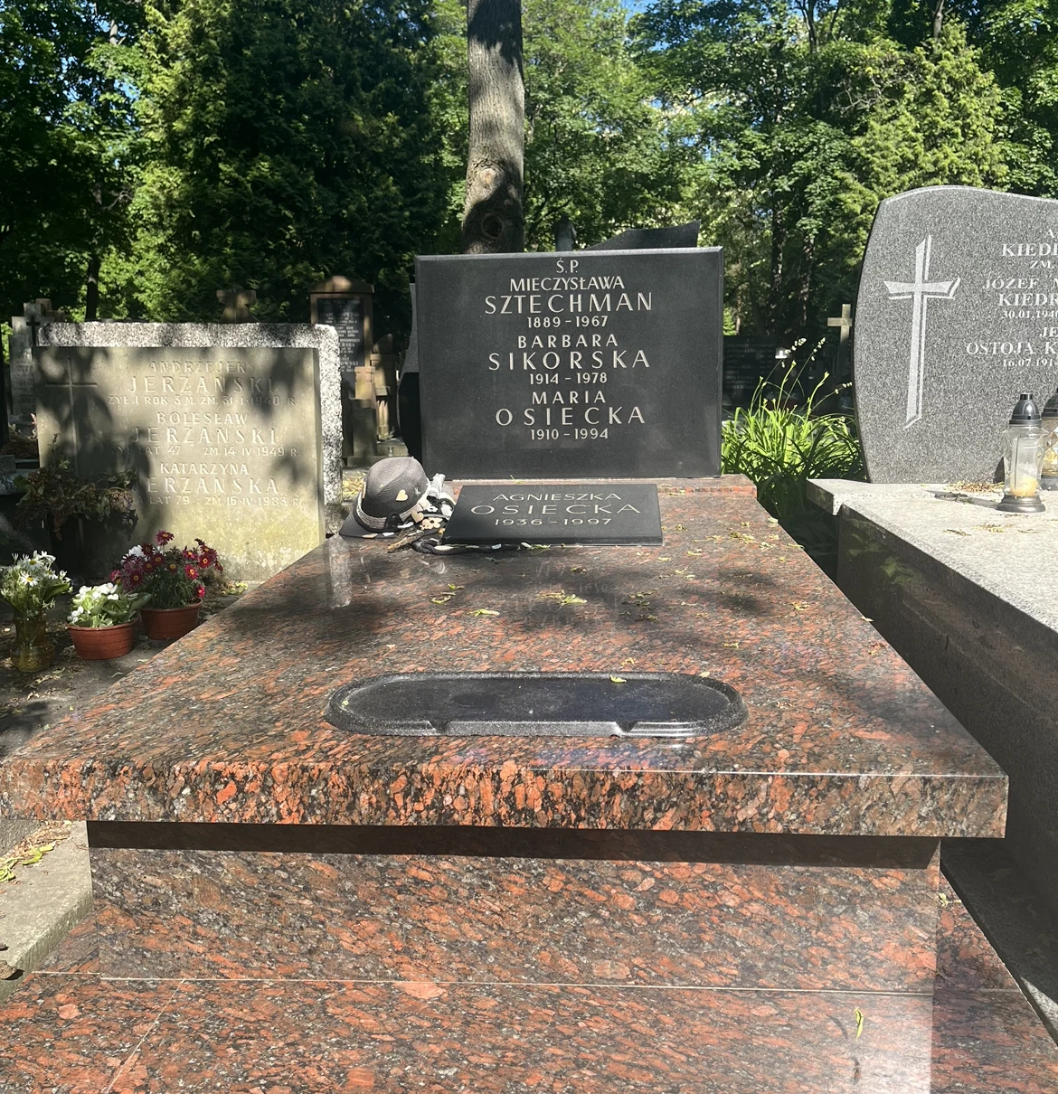 Grób Agnieszki Osieckiej na warszawskim cmentarzu Grób Agnieszki Osieckiej na warszawskim cmentarzu