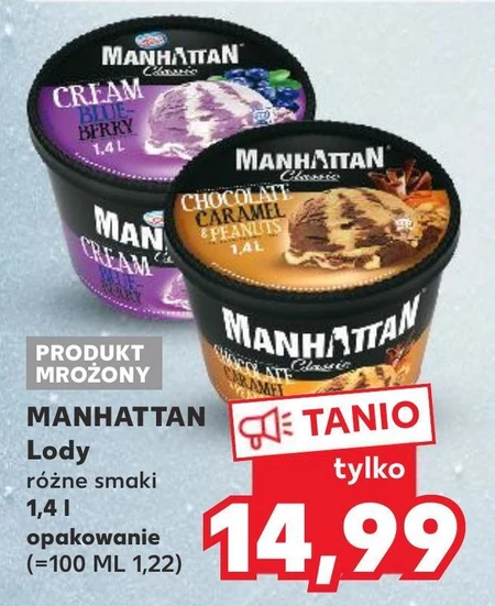 Manhattan Lody ze śmietanką i lody jagodowe 1400 ml
