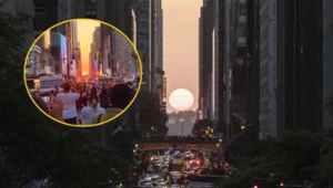 Apokaliptyczny zachód słońca w Nowym Jorku. To zjawisko Manhattanhenge