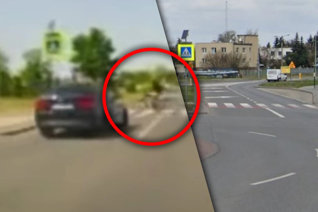 Potrącił rowerzystę i uciekł. Młody kierowca BMW był pijany/Google Stree View/Facebook Kiełpiński Konkretnie/zrzut ekranu