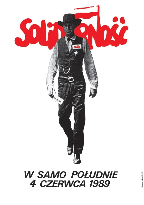 Plakat wyborczy "W samo południe" na stałe zapisał się w historii, a dziś często pojawia się podczas obchodów Dnia Wolności i Praw Obywatelskich. Plakat wyborczy "W samo południe" na stałe zapisał się w historii, a dziś często pojawia się podczas obchodów Dnia Wolności i Praw Obywatelskich.