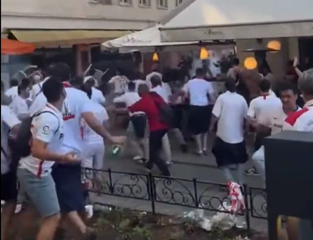 Kibice Sevilli starli się z sympatykami Śląska Wrocław przed finałem Ligi Europy