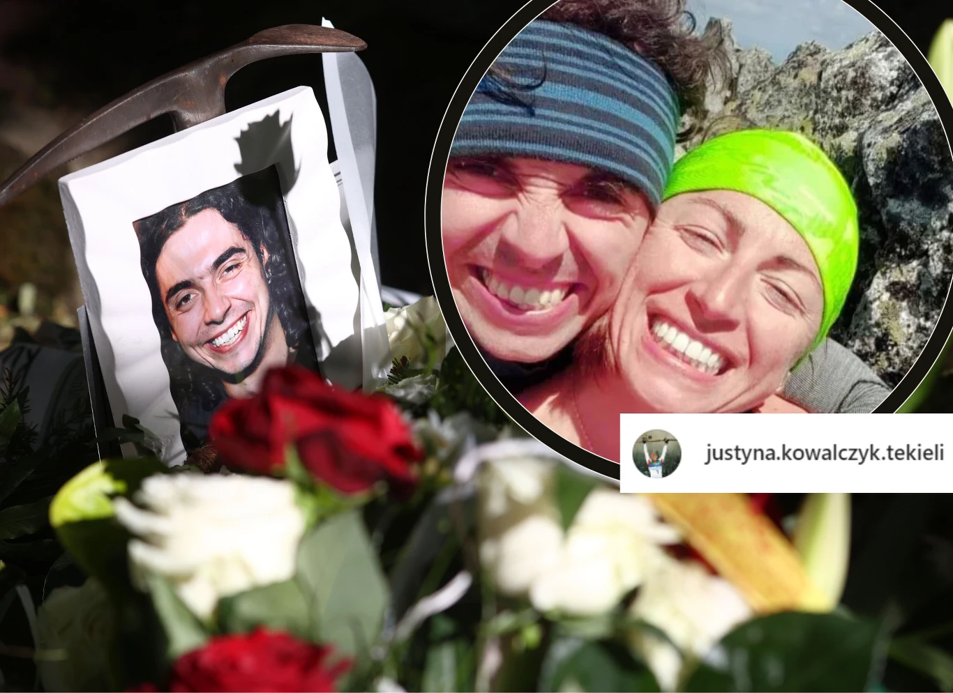 Justyna Kowalczyk-Tekieli oraz jej zmarły mąż Kacper Tekieli Justyna Kowalczyk-Tekieli oraz jej zmarły mąż Kacper Tekieli