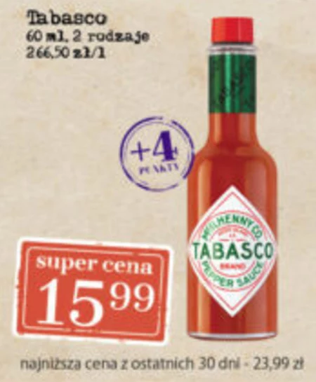 Tabasco Original Sos z czerwonej papryki 60 ml