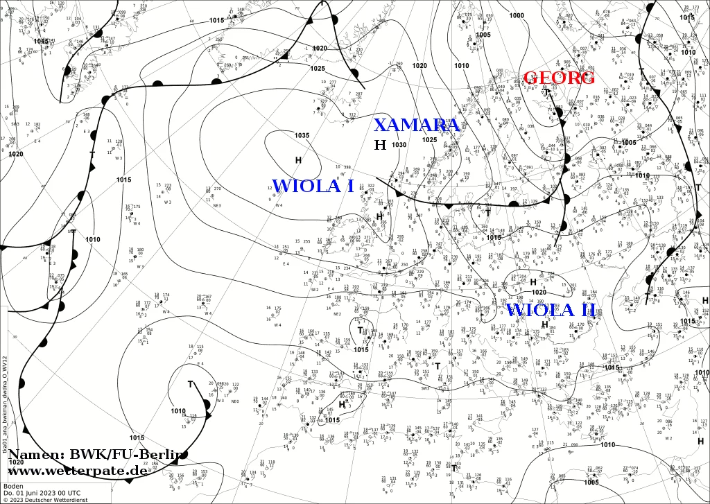 Obecna sytuacja meteorologiczna. Polska jest w zasięgu wyżu Wiola