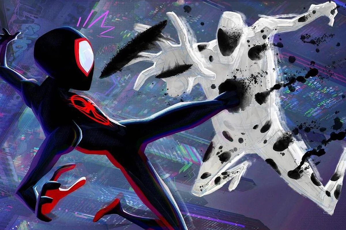Kadr z animacji "Spider-Man: Poprzez multiwersum"