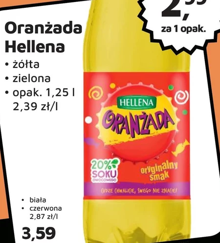 Hellena Oranżada żółta 1,25 l