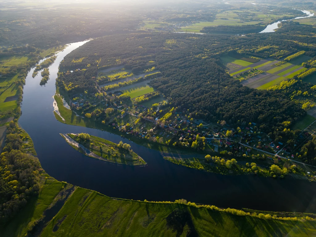 Podlasie. Widok  na rzekę Bug w okolicach Wajkowa