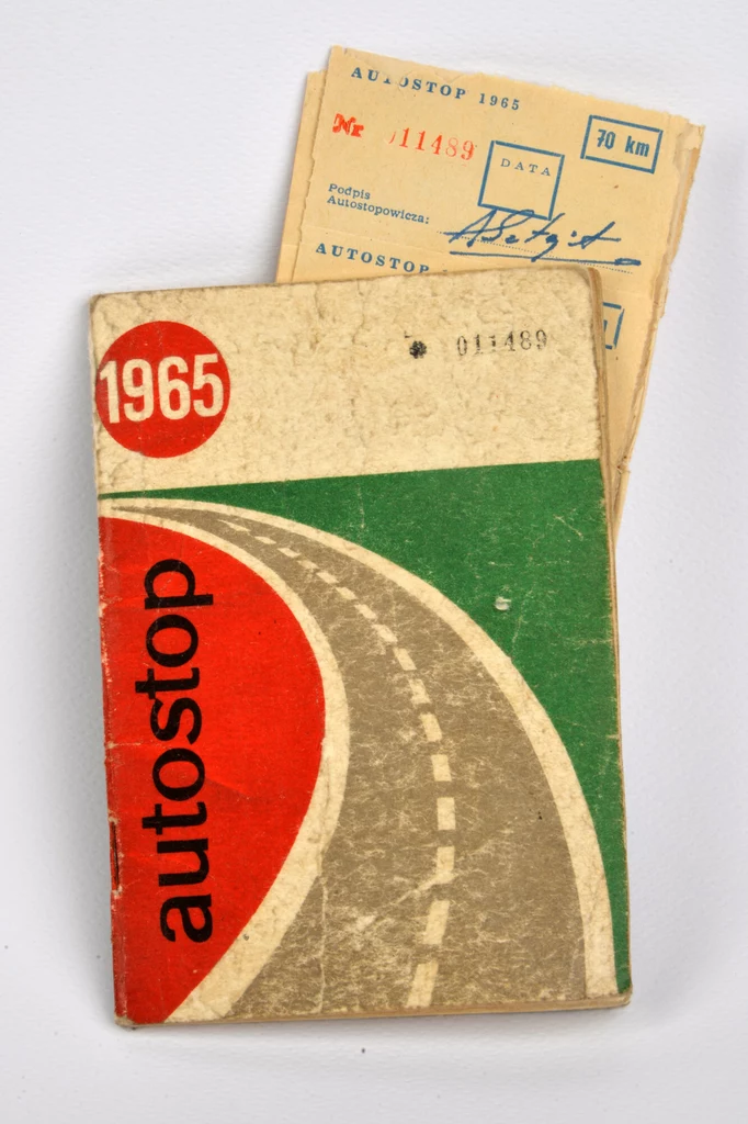Książeczka autostopowa i kupony kilometrowe z 1965 roku