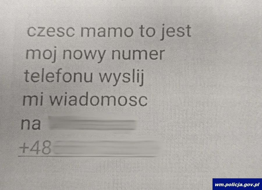 Tak wyglądała wiadomość od oszustów / fot. policja.gov.pl