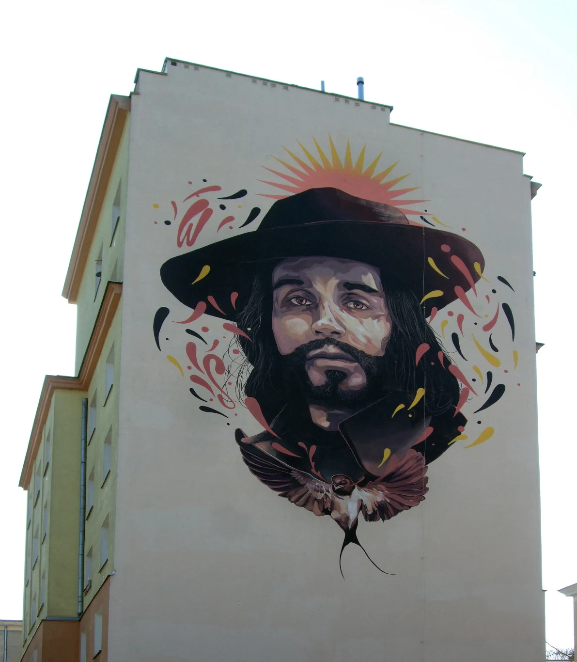 Mural z wizerunkiem Czesława Niemena w Warszawie