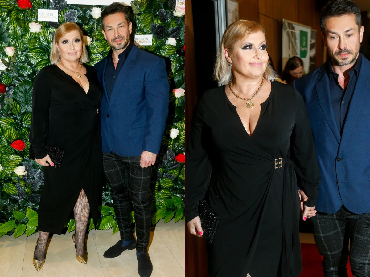 Gala XIX Polish Businesswomen Awards - Katarzyna Skrzynecka z mężem Marcinem Łopuckim