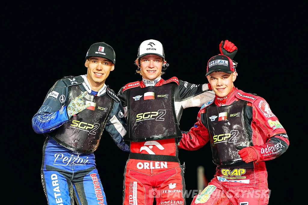 Podium SGP2 w Pradze. Bartłomiej Kowalski, Mateusz Cierniak i Damian Ratajczak