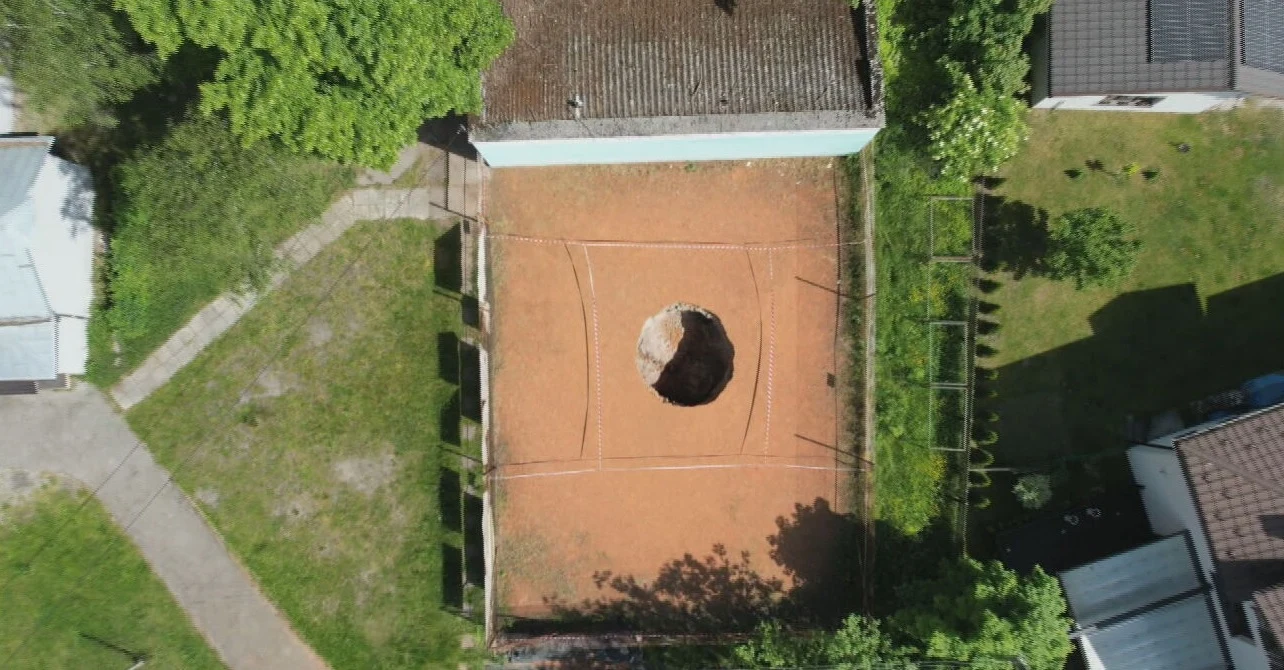 Kolejne zapadlisko w Trzebini Kolejne zapadlisko w Trzebini