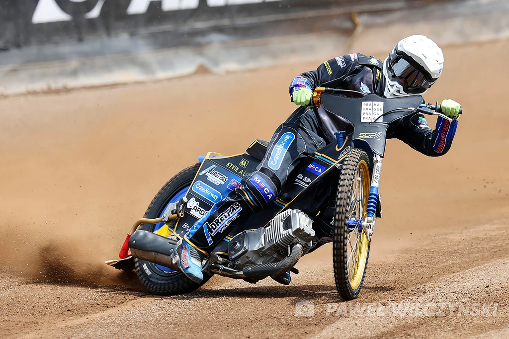 Mathias Pollestad w SGP2 Pragi. Mathias Pollestad w SGP2 Pragi.