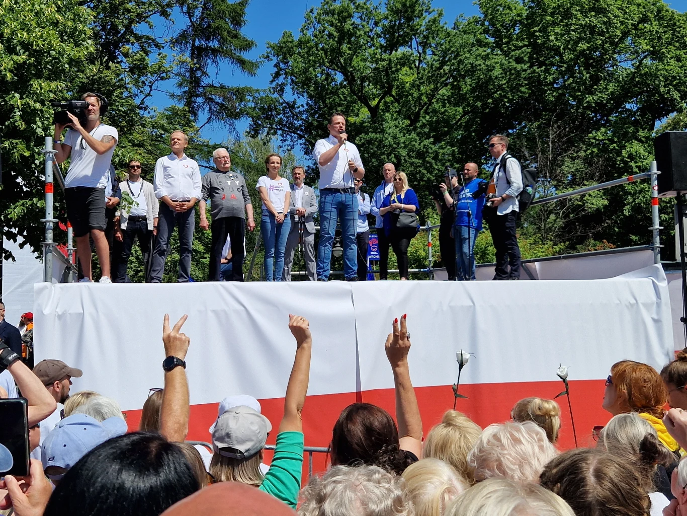 Rafał Trzaskowski na marszu 4 czerwca