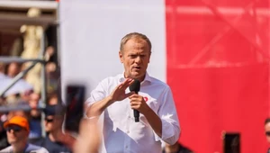 Donald Tusk podczas marszu 4 czerwca w Warszawie