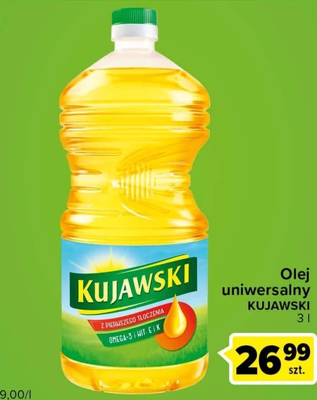 Kujawski Olej rzepakowy z pierwszego tłoczenia 3 l