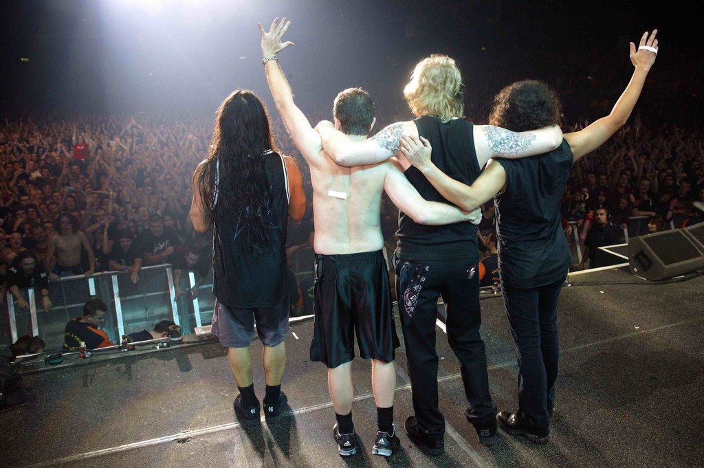 Metallica w 2003 r. - od lewej: Robert Trujillo, Lars Ulrich, James Hetfield, Kirk Hammett