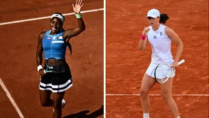 Cori Gauff (z lewej) i Iga Świątek (z prawej)
