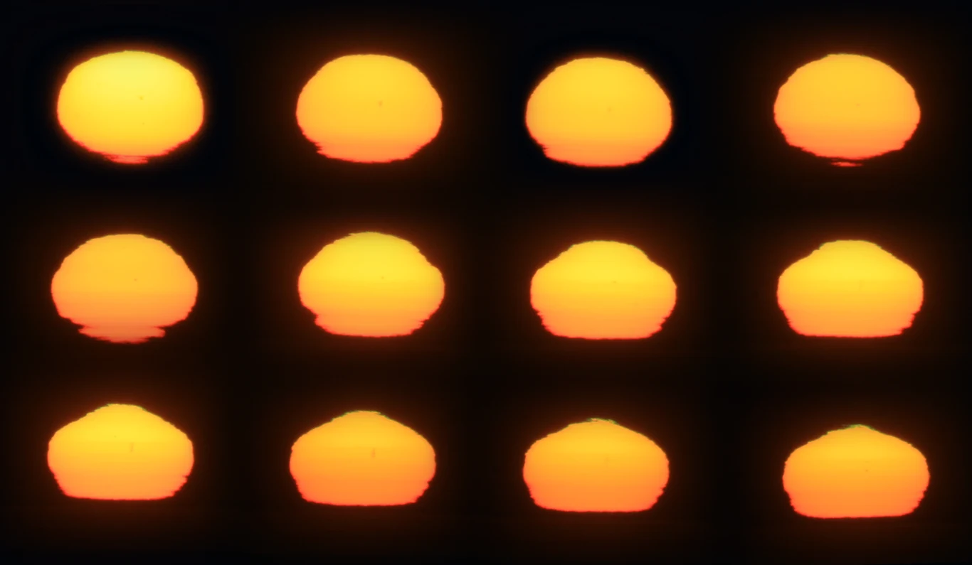 Za migotanie gwiazd odpowiada ten sam proces, który zniekształca obraz zachodzącego Słońca. Zjawisko refrakcji jest silniejsze, kiedy obserwujemy obiekty blisko linii horyzontu.