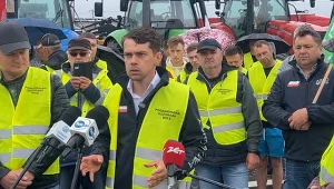 Protest rolników na przejściu w Medyce