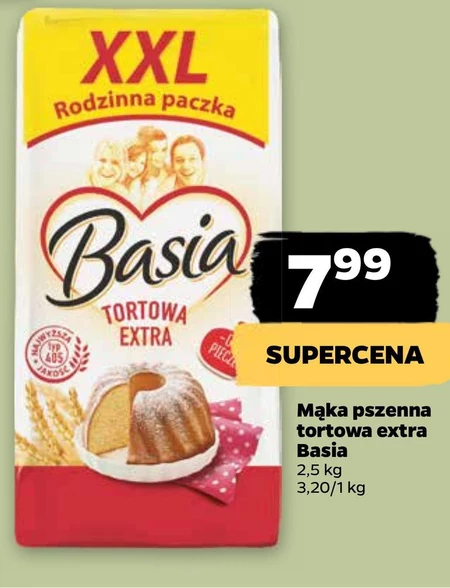 Basia Mąka tortowa extra pszenna typ 405 2,5 kg