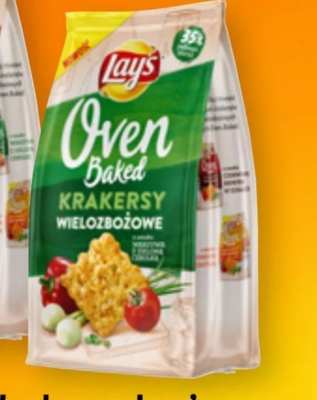 Lay's Oven Baked Krakersy wielozbożowe o smaku warzywa z zieloną cebulką 80 g
