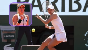 Iga Świątek i w ramce Beatriz Haddad Maia 