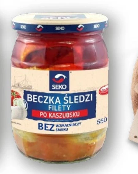 SEKO XXL Beczka śledzi Filety po kaszubsku 800 g