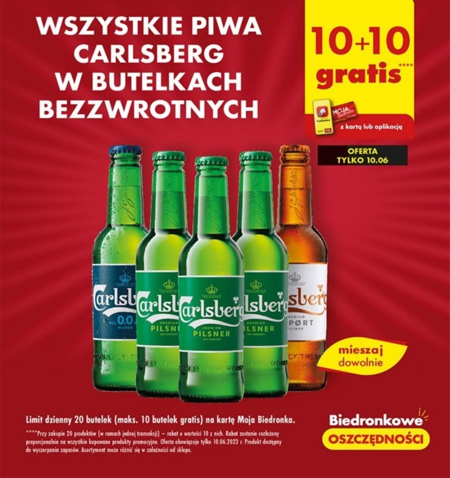 piwo gratis w Biedronce