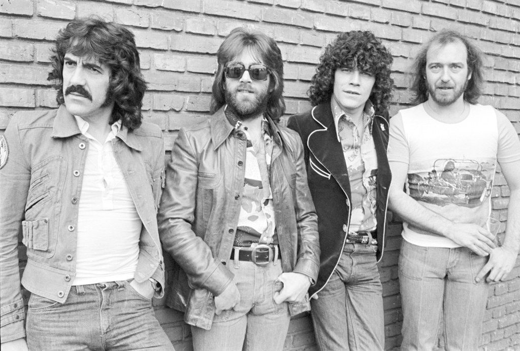 Nazareth w 1975 r. - od lewej: Manny Charlton, Darrell Sweet, Dan McCafferty i Pete Agnew. Z tego zdjęcia żyje już tylko ten ostatni