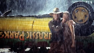 Sam Neill i Ariana Richards w scenie z filmu "Park Jurajski"