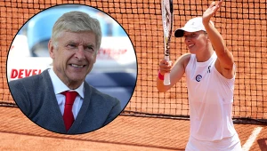 Znany trener piłkarki, Arsene Wenger pojawił się na meczu Igi Świątek 