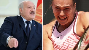 Prezydent Białorusi Aleksander Łukaszenka oraz Aryna Sabalenka - półfinalistka obecnej edycji Rolanda Garrosa