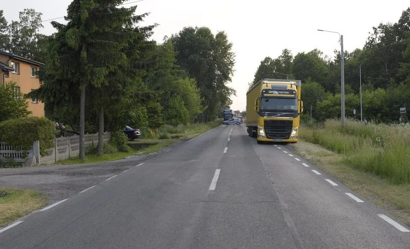 Miejsce potrącenia sześciolatka na rowerze Miejsce potrącenia sześciolatka na rowerze