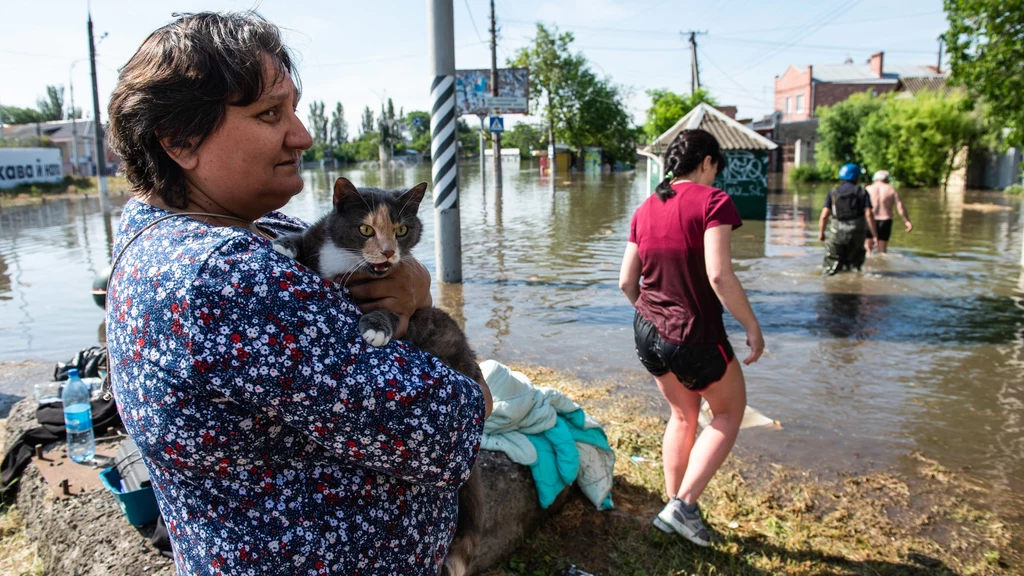 Powódź w Ukrainie będzie mieć katastrofalne skutki dla środowiska. Zalane zostały tysiące hektarów w obwodzie chersońskim 