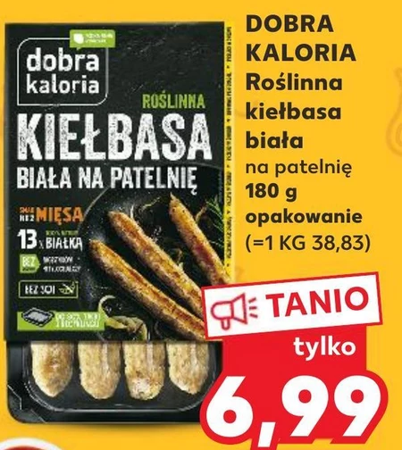 Dobra Kaloria Roślinna kiełbasa biała na patelnię 180 g