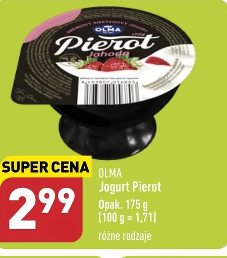 Olma Pierot Śmietanowy jogurt z truskawkami 175 g