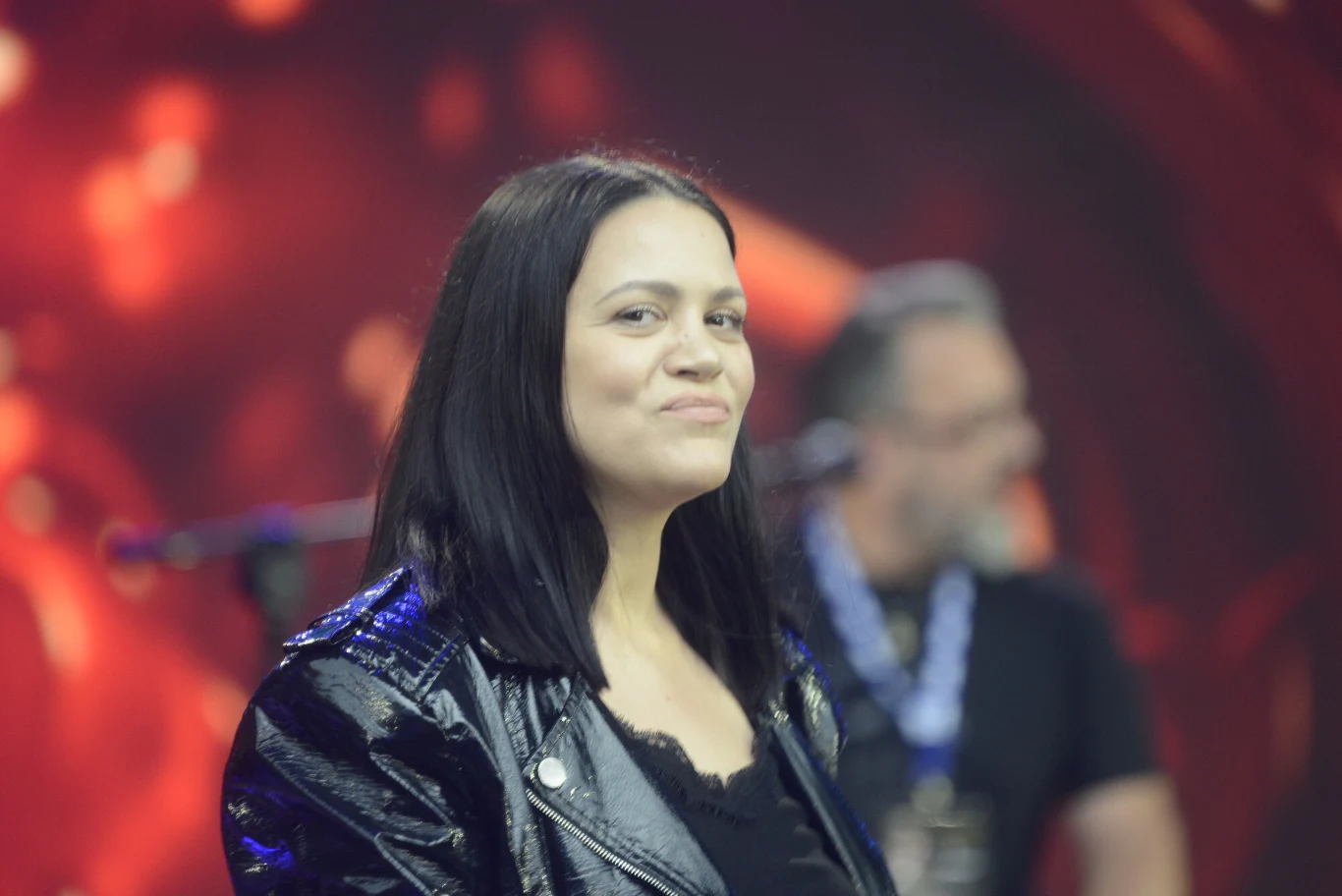 Dominika Gawęda (Blue Cafe) podczas prób w Opolu Dominika Gawęda (Blue Cafe) podczas prób w Opolu