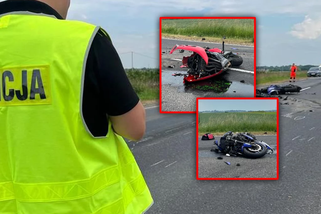 Tragiczny wypadek przed Kurowem. Motocykle uderzyły w tył naczepy