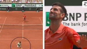 Novak Djoković mógł tylko uśmiechnąć się z podziwem po fenomenalnym punkcie zdobytym przez Carlosa Alcaraza