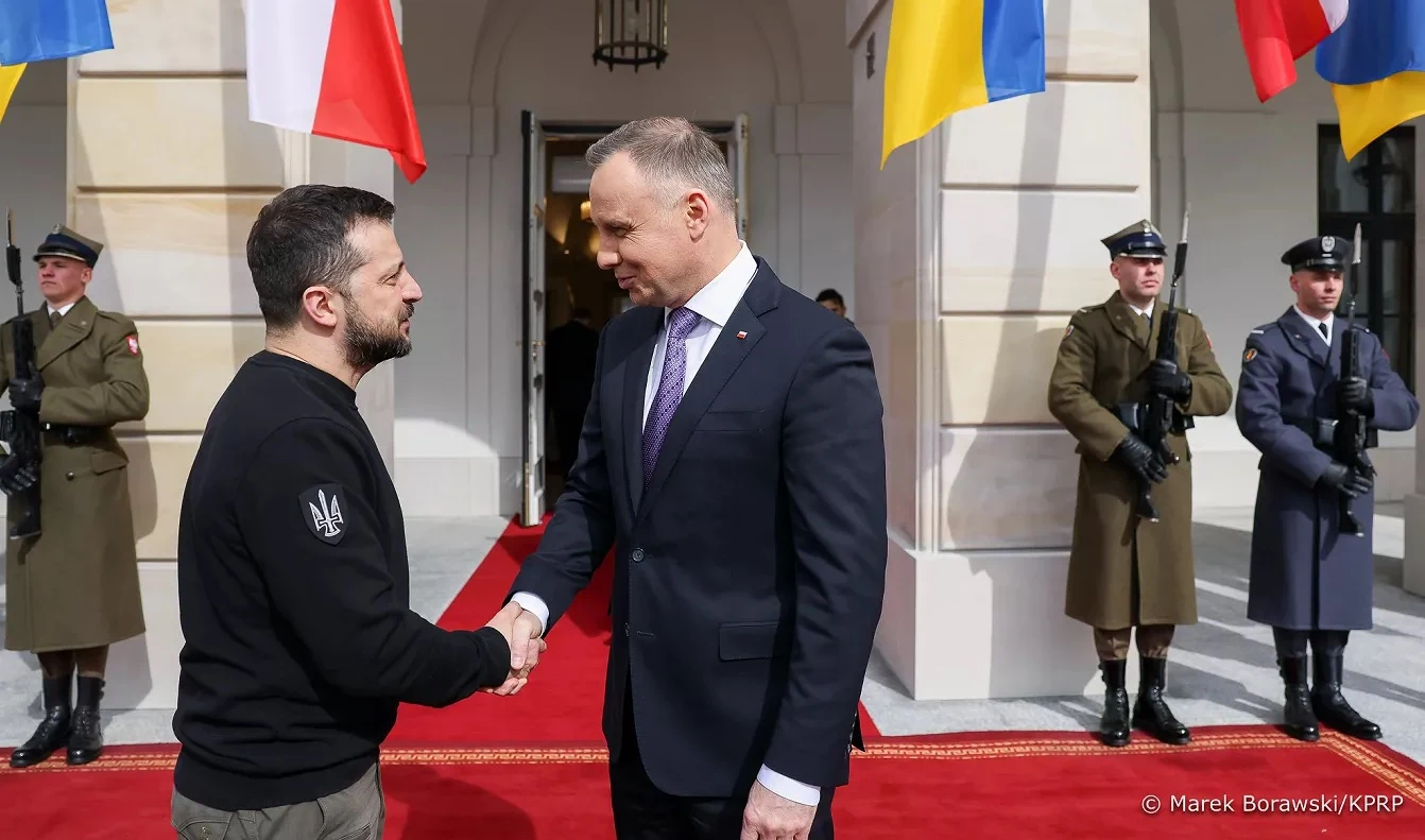 Prezydent Polski Andrzej Duda i prezydent Ukrainy Wołodymyr Zełenski