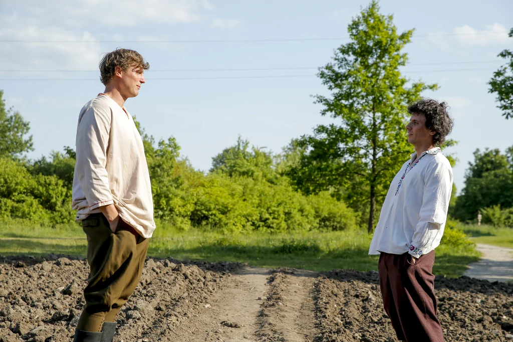 Artur Bobik i Karol Dziuba na planie filmu "Sami swoi. Początek" Artur Bobik i Karol Dziuba na planie filmu "Sami swoi. Początek"